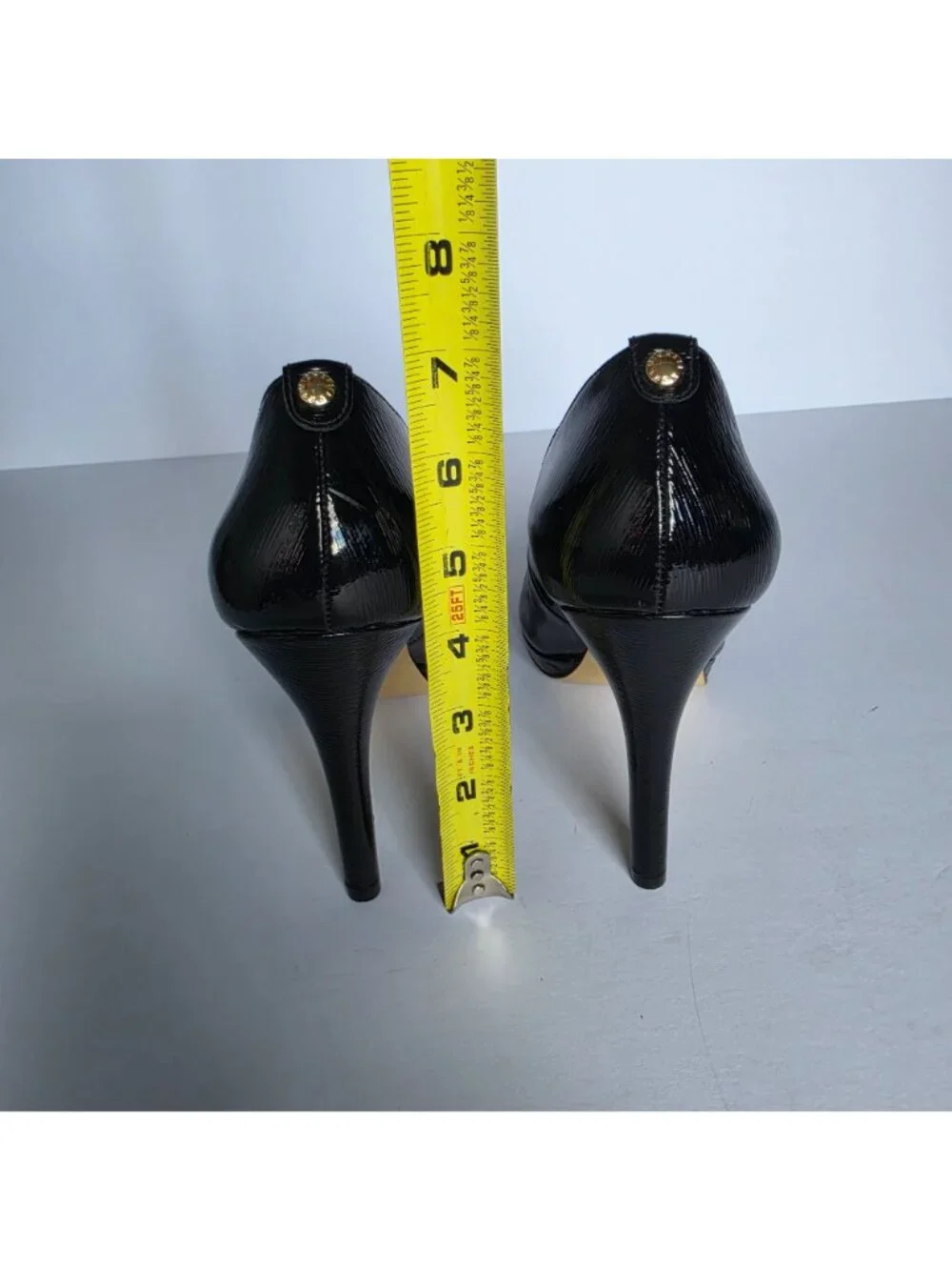 Michael Kors Black Patent Leather Platform Pumps High Heel Career Shoes. Sz 9.5M